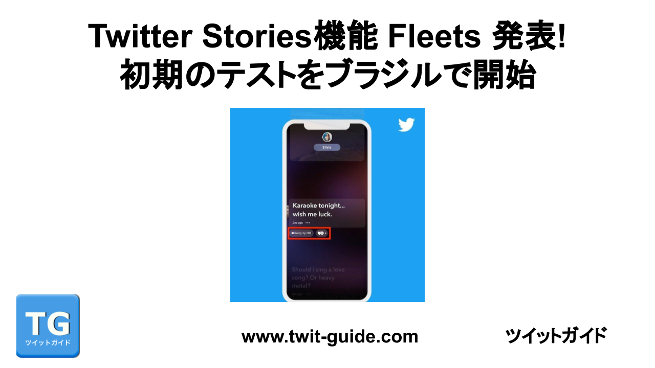 Twitter Stories機能 Fleets 発表！初期のテストをブラジルで開始！